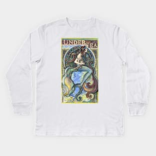 Art Nouveau Mermaid Kids Long Sleeve T-Shirt